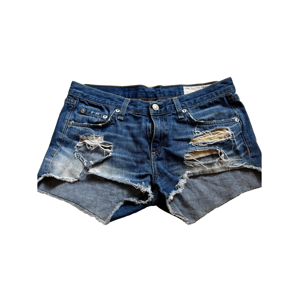 Rag & Bone cut off jean shorts distressed size 26